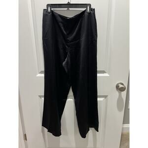 Talbots Womens Size 12 Black 100% Silk Lined Dress Pants Side Zip Slacks